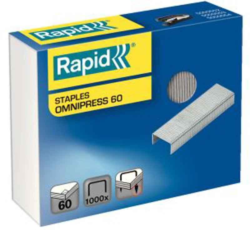 Capse Rapid Omnipress, 8.5 mm, 2-60 coli, 1000 buc/cutie