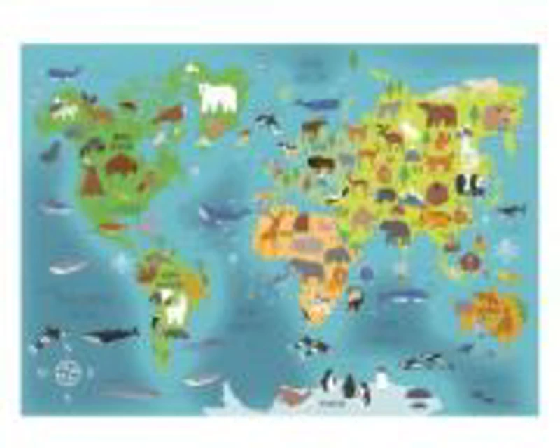 Mapa birou Harta animalelor, A3, cu 2 fete, Starpak 492707