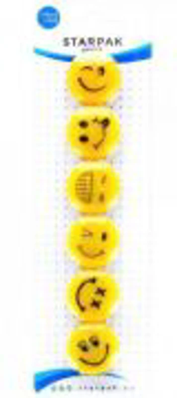 Magneti Starpak emoji, galben, set 6 modele, 378346