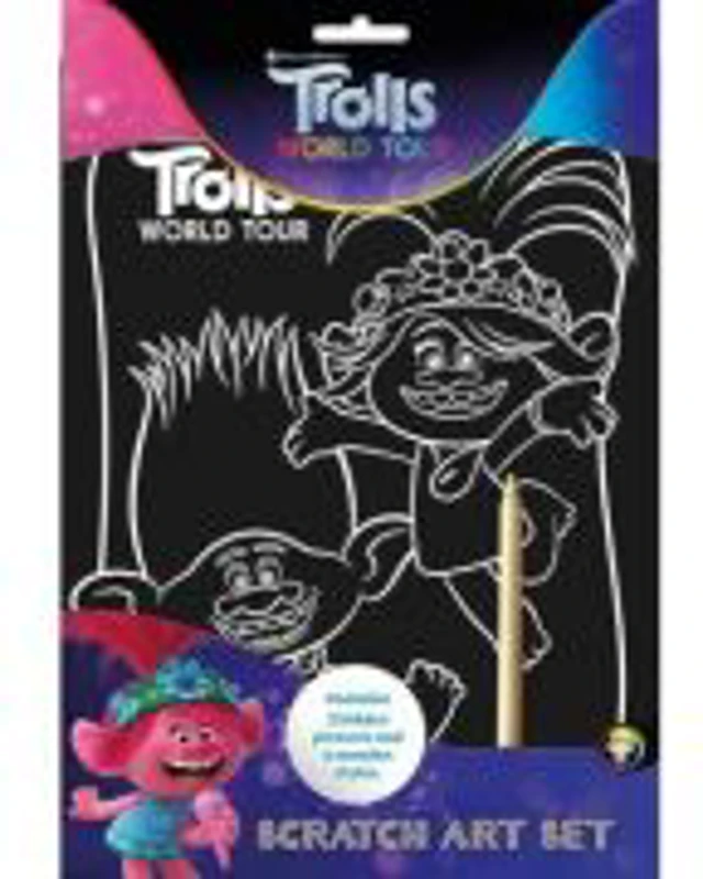 Trolls 2 Scratch Art Set - set imagini razuibile