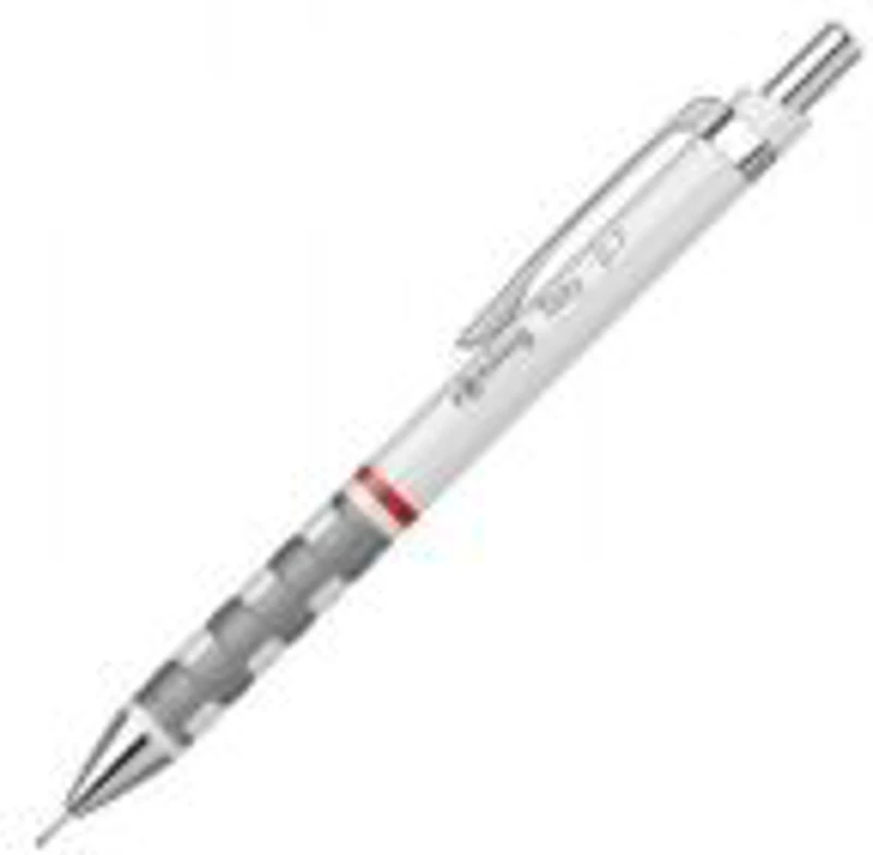 Creion mecanic Rotring Tikky, 0. 7 mm, corp plastic rezistent, cu guma de sters, alb
