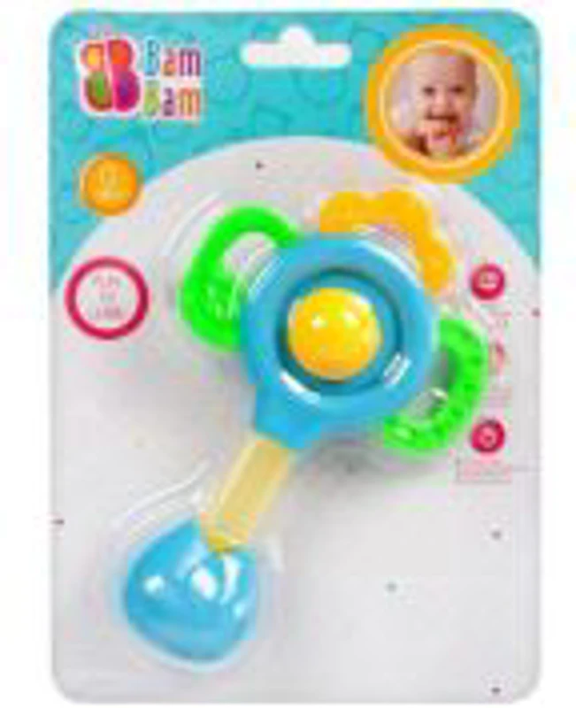 Jucarie bebelusi zornaitoare, floare, Bam Bam 414255, 0+ luni