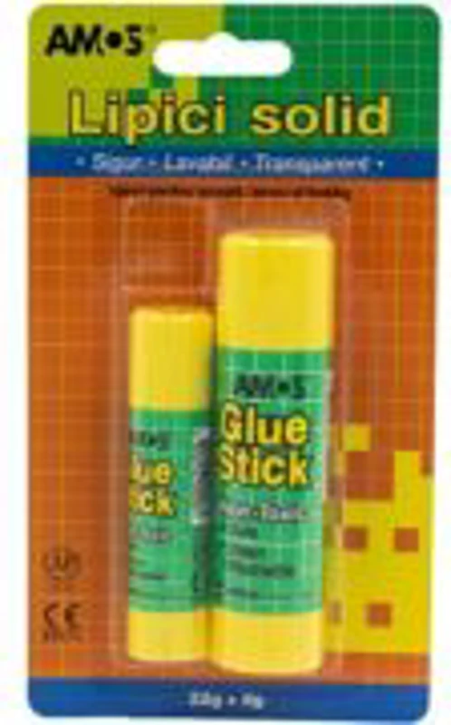 Lipici solid Amos, 22g+8g, fara solvent, GSWB822B3, set 2 bucati/blister