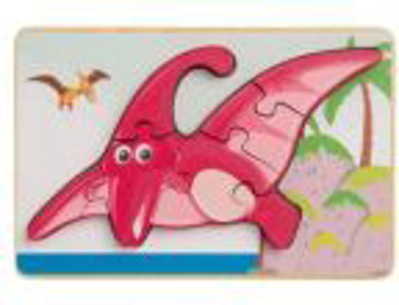 PUZZLE DIN LEMN PTERODACTIL, 8 PIESE, MOMKI