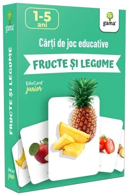 Fructe si legume. EduCard Junior. Carti de joc educative
