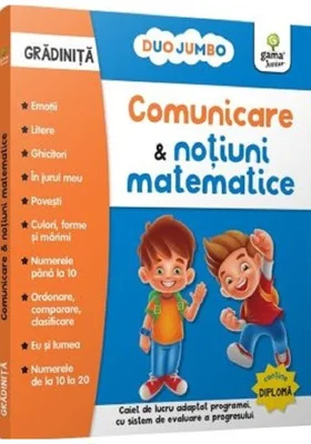 Comunicare si notiuni matematice gradinita. Colectia Duo Jumbo