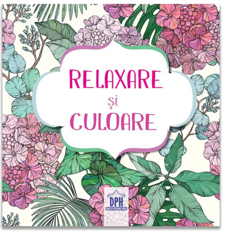 Relaxare si culoare - Carte de colorat cu 4 creioane colorate