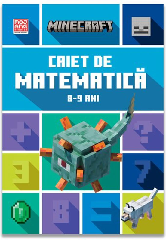 Minecraft - Caiet de matematica 8-9 ani