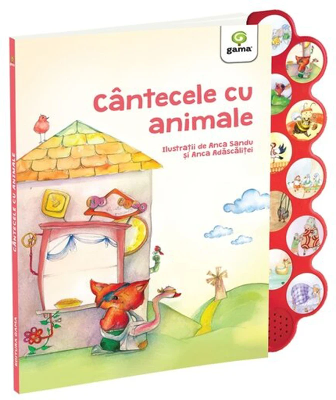 Cantecele cu animale. Carte cu sunete. Cantecele copilariei