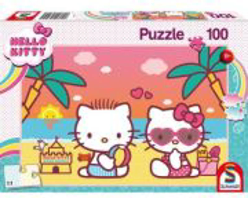 Puzzle Schmidt - Hello Kitty: Distractie la plaja cu Kitty, 100 piese