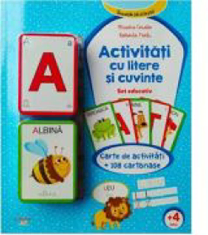 Activitati cu litere si cuvinte. Set educativ. Carte de activitati + 108 cartonase - Mirella Cerato, Roberta Fanti