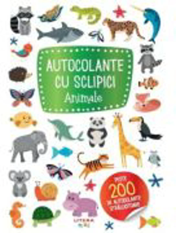 Autocolante cu sclipici. Animale
