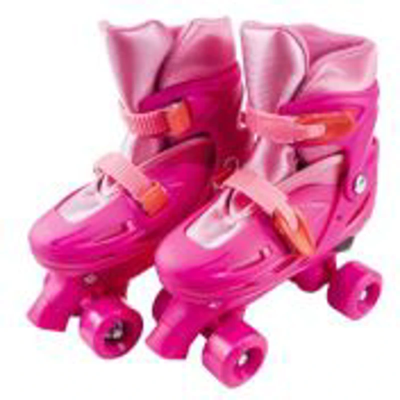 Set patine cu rotile+casca+cotiere+genunchiere, L (39-43), roz