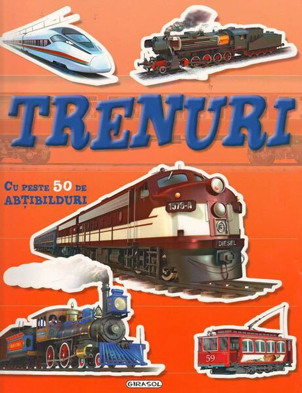 Caută și lipește - Trenuri - Paperback - Girasol
