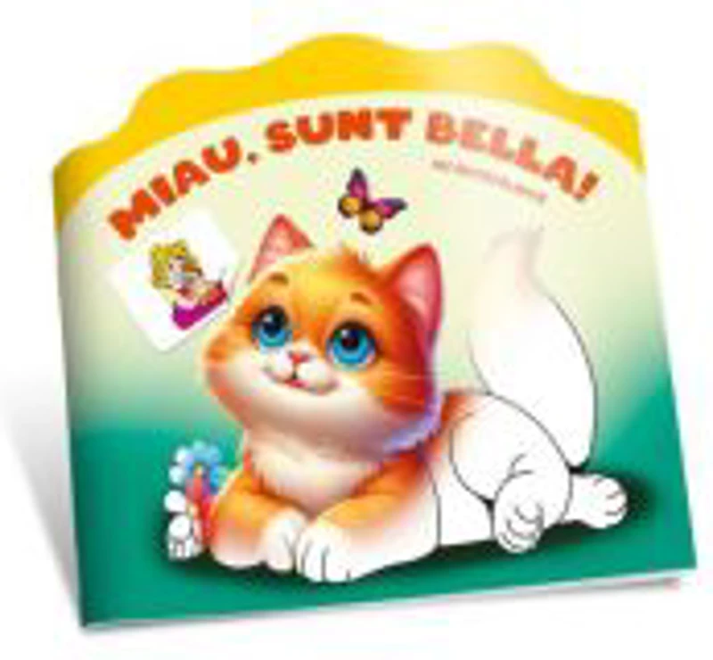 Citesc si colorez cu autocolante. Miau, sunt Bella