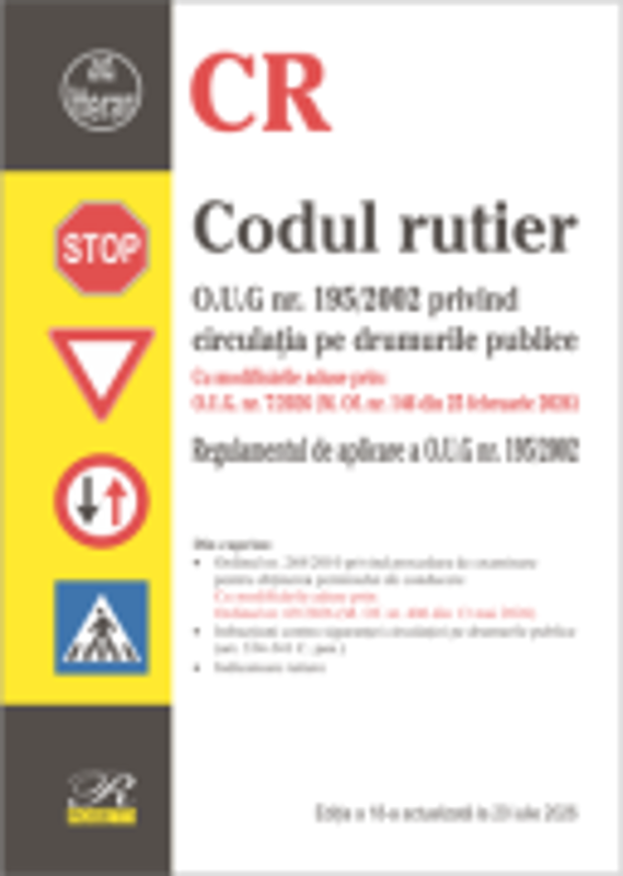 Codul rutier. Editia a 18‐a actualizata la 20 iulie 2026