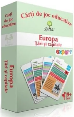 Europa. Tari si capitale. EduCard expert. Carti de joc educative