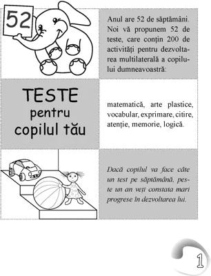 52 de teste pentru copilul tau | Ala Bujor
