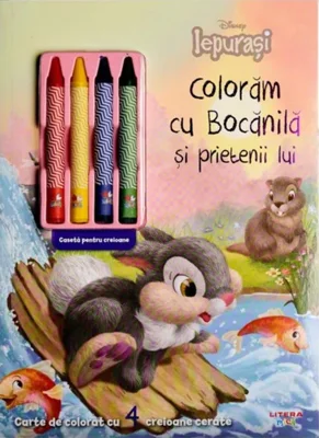 Disney. Iepurasi. Coloram cu Bocanila si prietenii lui (contine 4 creioane cerate)