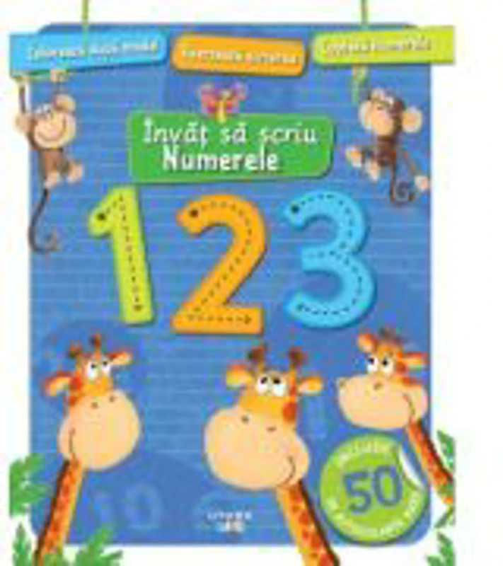 Invat sa scriu. Numerele. Carte cu autocolante