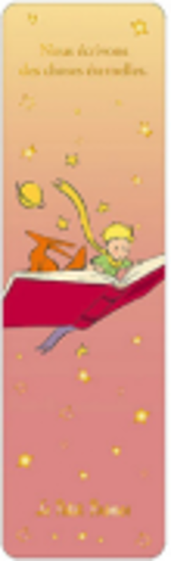 Semn de carte The Little Prince and the Fox on a Book, Kiub