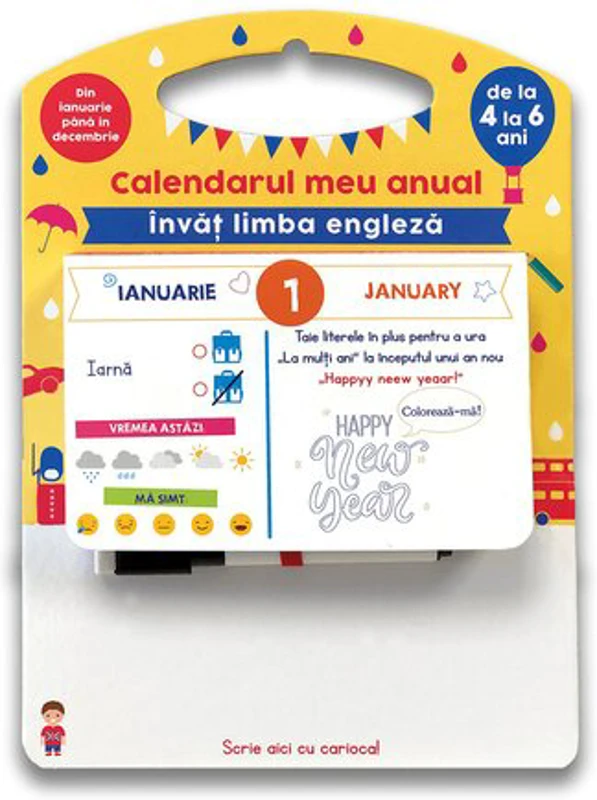 Calendarul meu anual: Invat limba engleza - de la 4 la 6 ani
