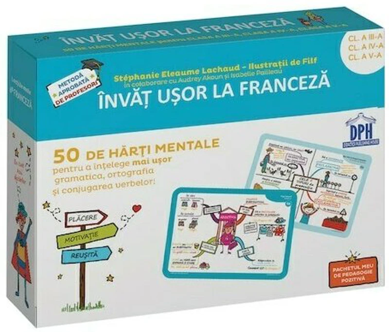 Invat usor la Franceza: 50 de harti mentale - Volumul II - Cls. a III-a, a IV-a, a V-a