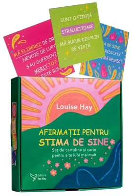 Afirmatii pentru stima de sine. Set de cartoline si carte pentru a te iubi mai mult