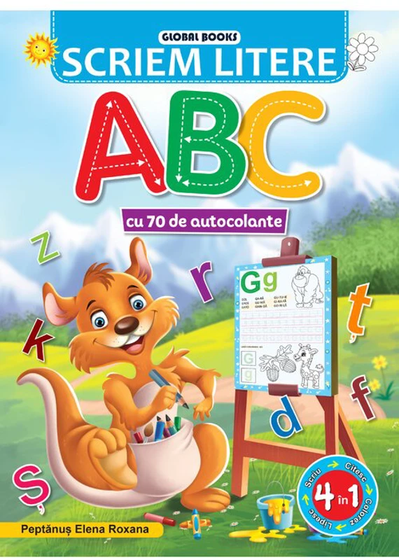 Scriem litere ABC. Cu 70 de autocolante