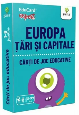 Europa. Tari si capitale. EduCard expert. Carti de joc educative