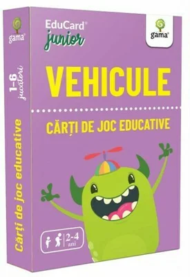 Vehicule. EduCard Junior. Carti de joc educative