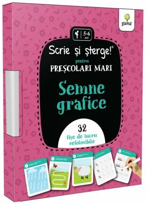 Semne grafice. Prescolari mari. Scrie si sterge!