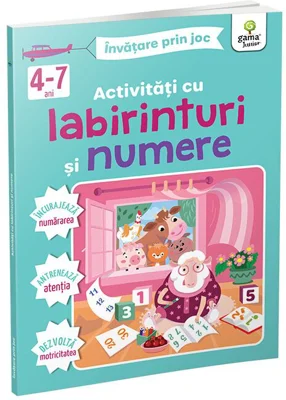Activitati cu labirinturi si numere 4-7 ani