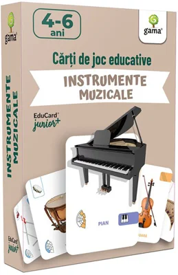 Instrumente muzicale. EduCard Junior plus. Carti de joc educative