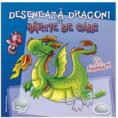 Deseneaza dragoni cu hartie de calc