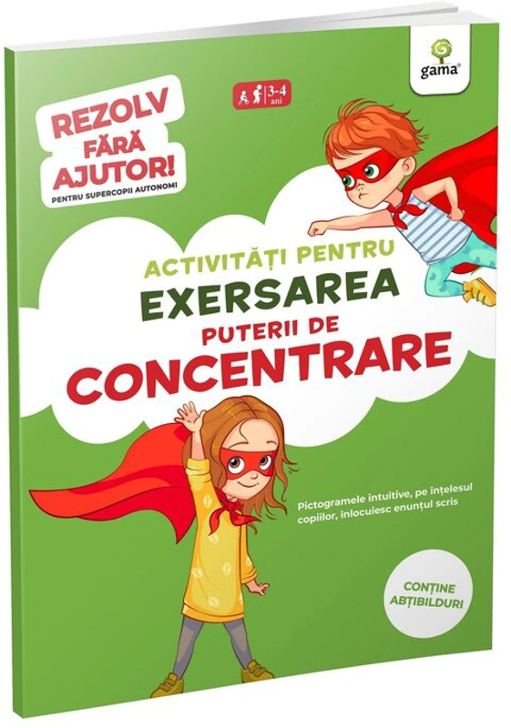Activitati pentru exersarea puterii de concentrare 3-5 ani. Rezolv fara ajutor!