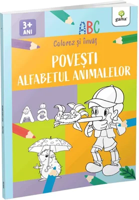 Alfabetul animalelor si povesti. Colorez si invat