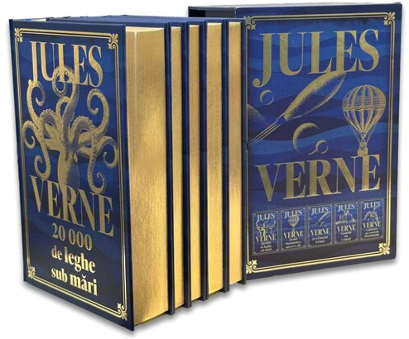 Jules Verne: Pachet de 5 Carti in Cutie Speciala - Editie de colectie