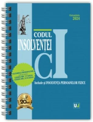 Codul insolventei Octombrie 2024. EDITIE SPIRALATA, tiparita pe hartie alba