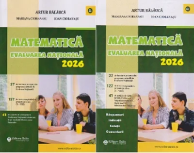 Matematica. Evaluare Nationala 2026. Teste + Brosura raspunsuri, indicatii, solutii, comentarii