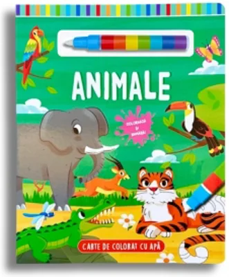 Animale. Carte de colorat cu apa