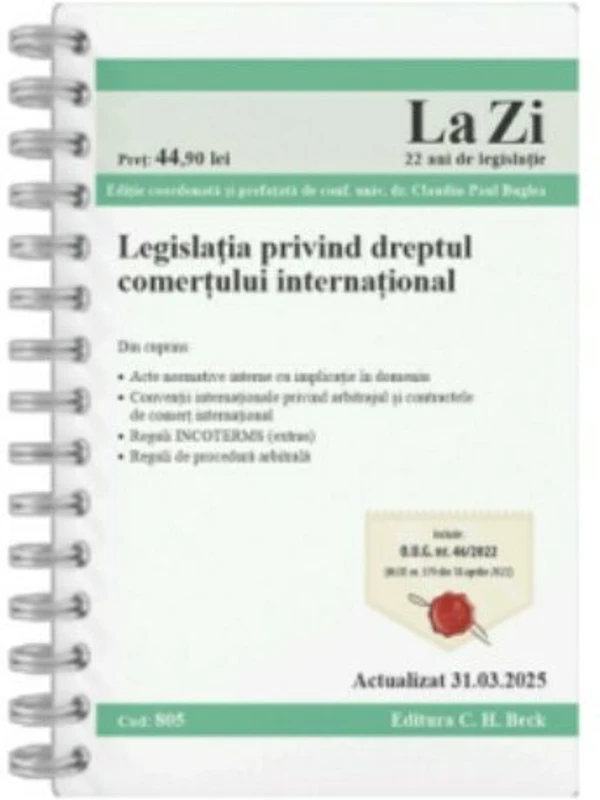 Legislatia privind dreptul comertului international