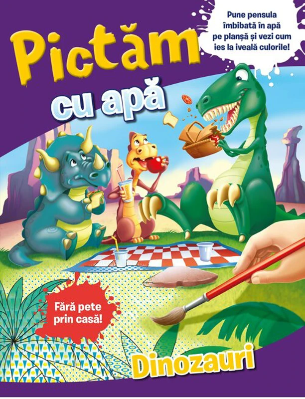 Pictam cu apa. Dinozauri. Fara pete prin casa!