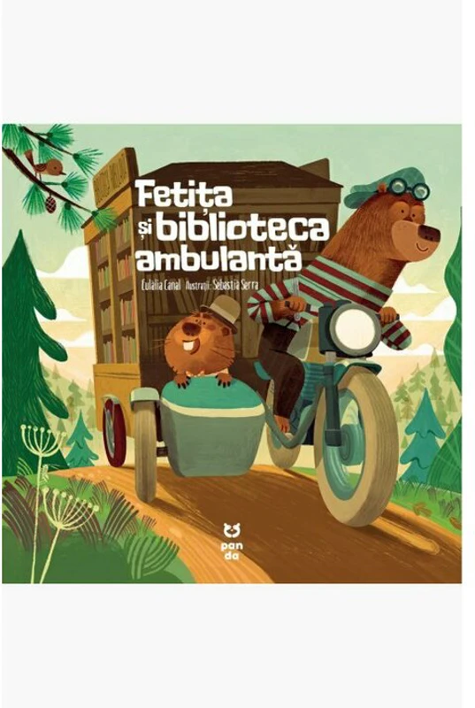 Fetita si biblioteca ambulanta
