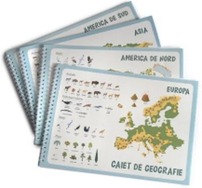 Caiet geografie spiralizat 32 file, format A4 Diamond Line