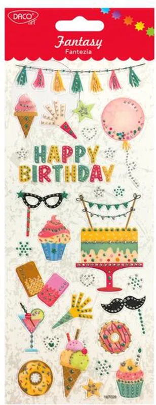 Abțibild DACO Fantezia, Happy Birthday - AB056