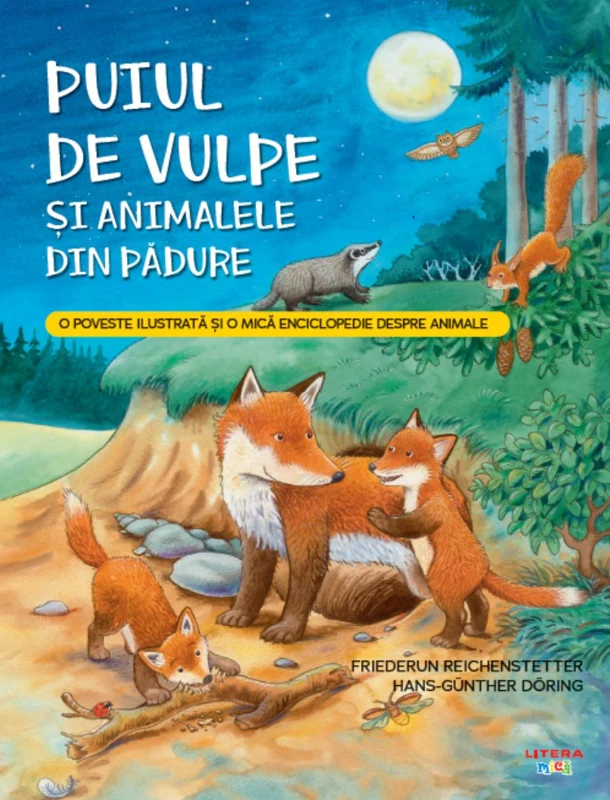 Puiul de vulpe si animalele din padure