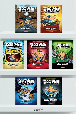Pachet Dog Man bandă desenată (7 volume) - Dav Pilkey