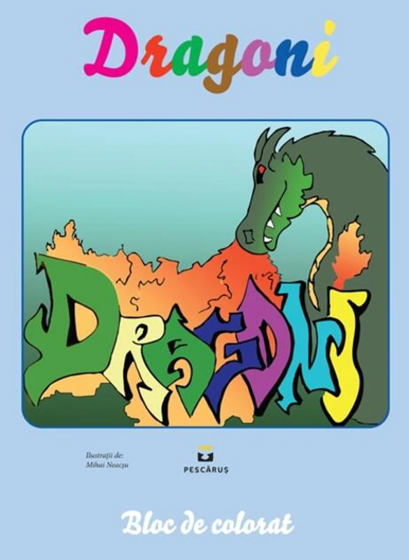 Dragoni. Bloc de colorat