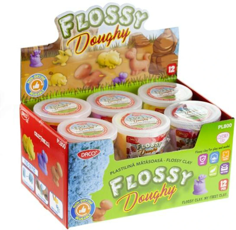 Plastilină mătăsoasă DACO Flossy Dough, 45g - PL800
